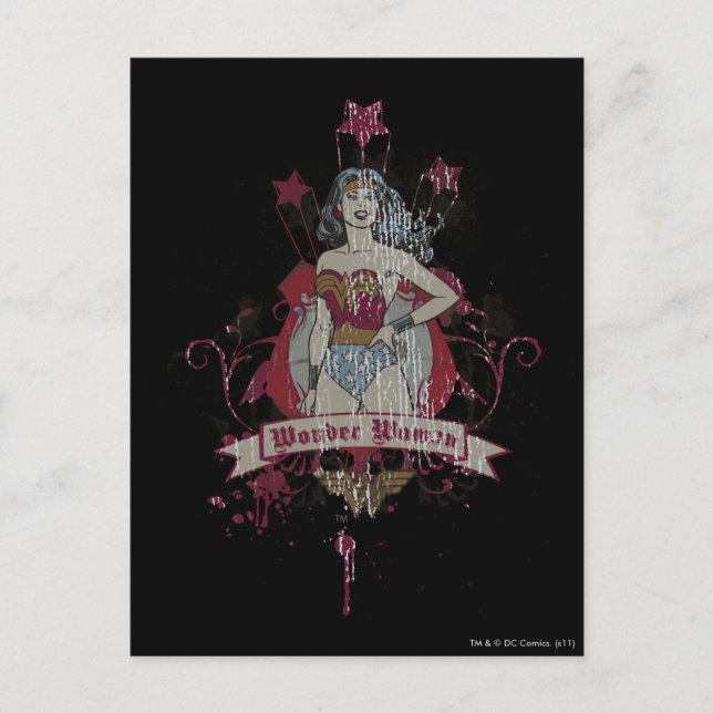 Wonder Woman Shooting Stars Postcard (Front)
