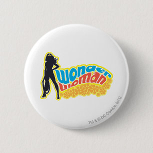 Wonder Woman Silhouette 6 Cm Round Badge