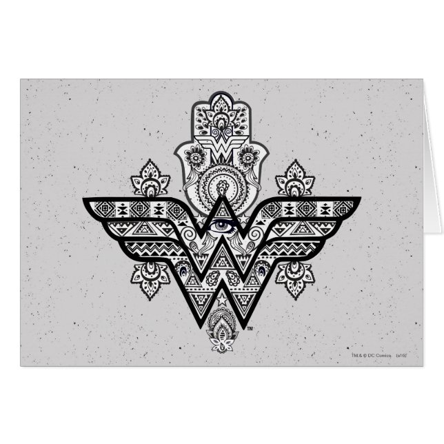 Wonder Woman Spiritual Paisley Hamsa Logo (Front Horizontal)