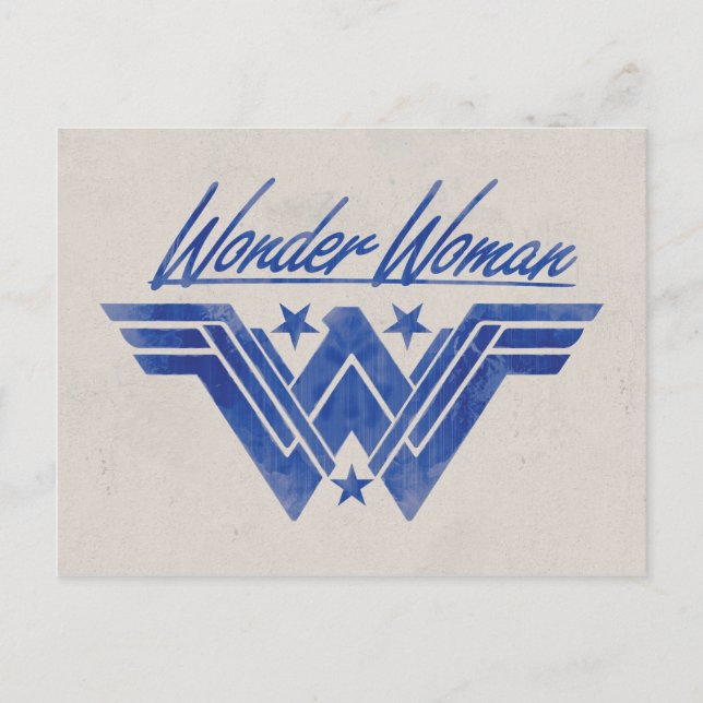 Wonder Woman Stacked Stars Symbol Postcard (Front)