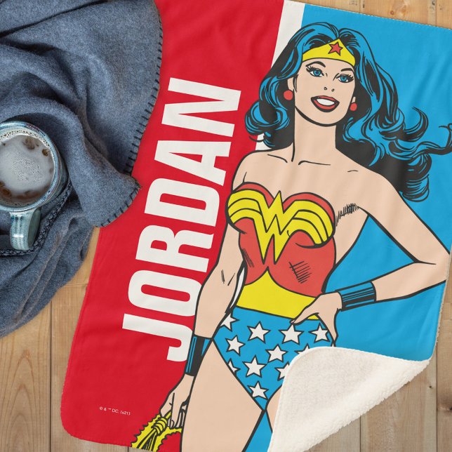 Wonder Woman Standing Sherpa Blanket (Creator Uploaded)