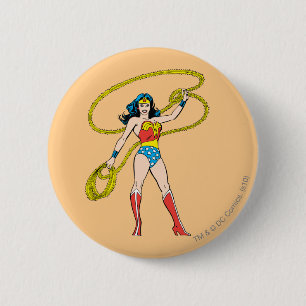 Wonder Woman Standing with Lasso 6 Cm Round Badge