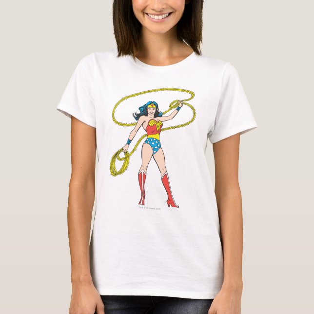 Wonder Woman Standing with Lasso T-Shirt (Front)
