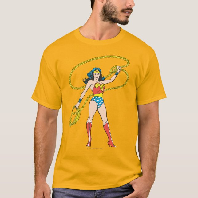 Wonder Woman Standing with Lasso T-Shirt (Front)