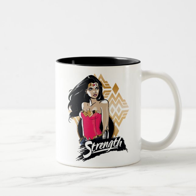Wonder Woman Strength Two-Tone Coffee Mug (Right)