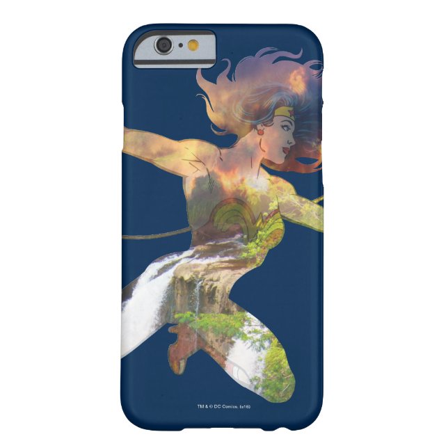 Wonder Woman Sunset Waterfall Silhouette Case-Mate iPhone Case (Back)