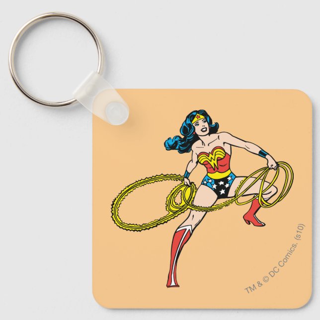 Wonder Woman Swinging Lasso Right Key Ring (Front)