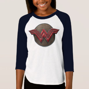 Wonder Woman Symbol Over Concentric Circles T-Shirt