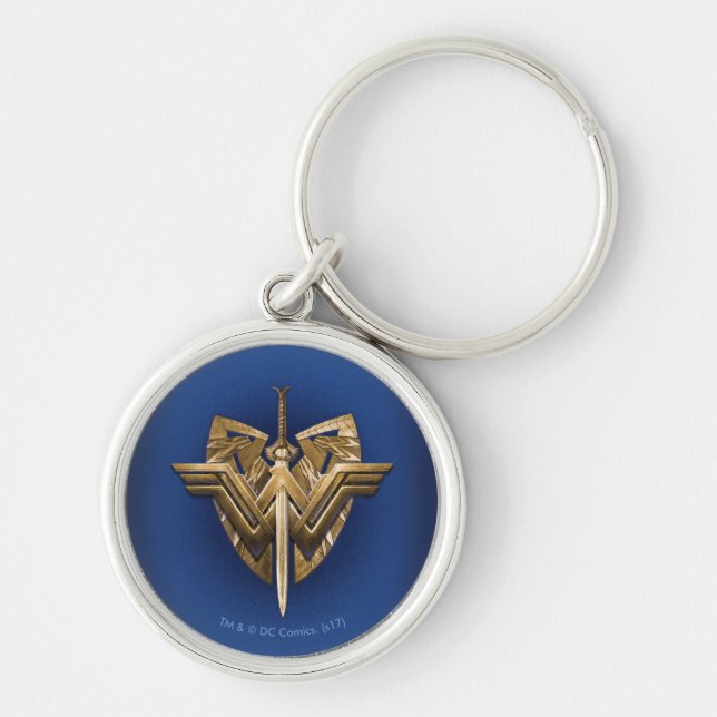 Wonder Woman Symbol With Sword of Justice Key Ring (Front)