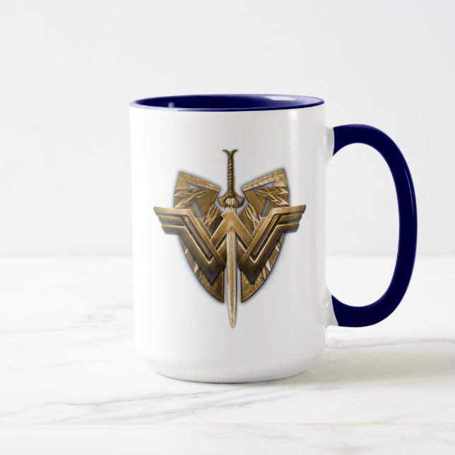 Wonder Woman Symbol With Sword of Justice Mug (Right)