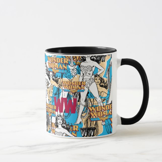 Wonder Woman Toss Pattern Mug (Right)