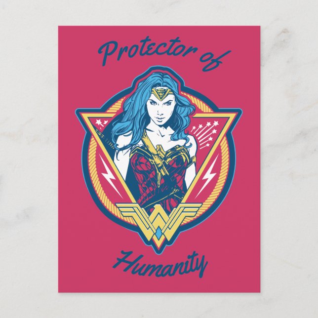 Wonder Woman Tri-Colour Graphic Postcard (Front)