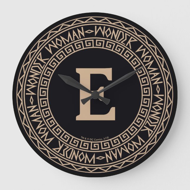 Wonder Woman Tribal Pattern Large Clock (Front)