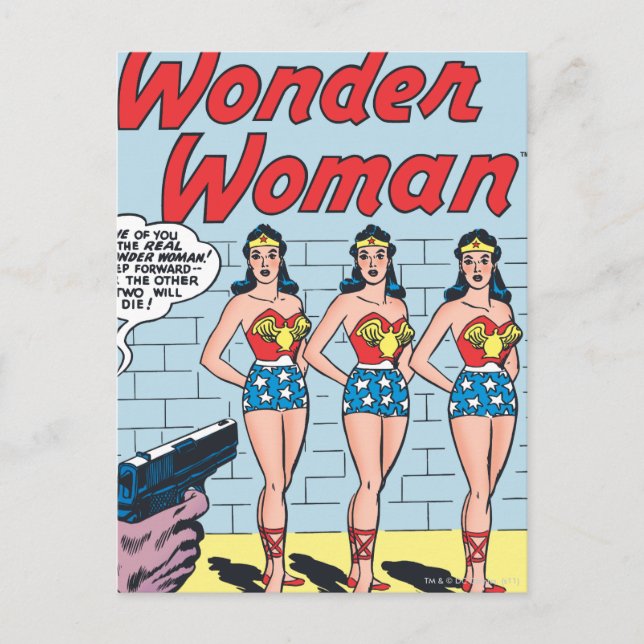 Wonder Woman Triple Identity Postcard (Front)
