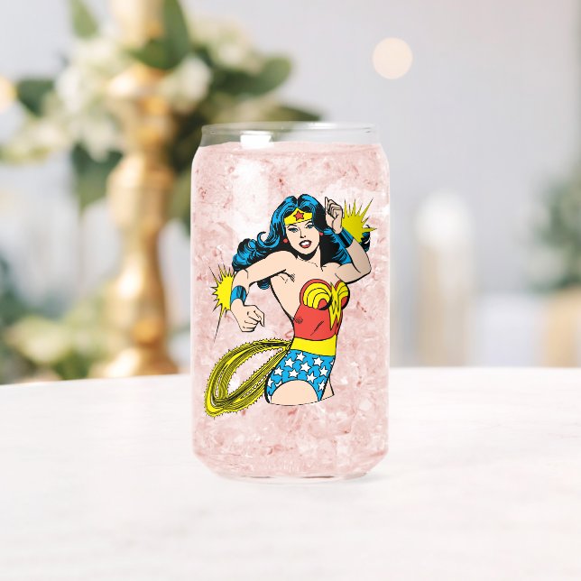 Wonder Woman Twist with Glowing Cuffs Can Glass (Insitu (Wedding))
