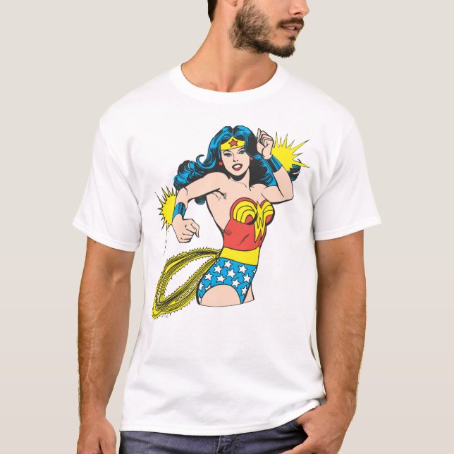 Wonder Woman Twist with Glowing Cuffs T-Shirt (Front)