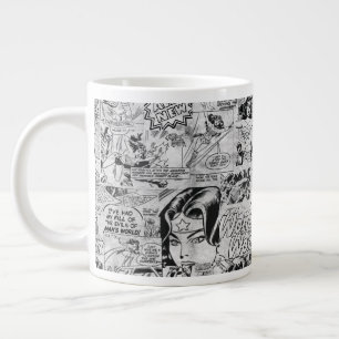 Wonder Woman Vintage Comic Pattern Large Coffee Mug