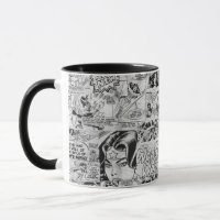 Wonder Woman Vintage Comic Pattern