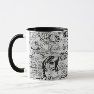 Wonder Woman Vintage Comic Pattern Mug