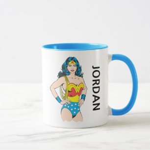 Wonder Woman   Vintage Pose   Add Your Name Mug