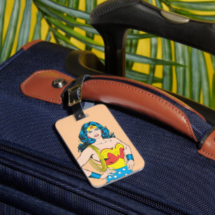 Wonder Woman   Vintage Pose with Lasso Luggage Tag
