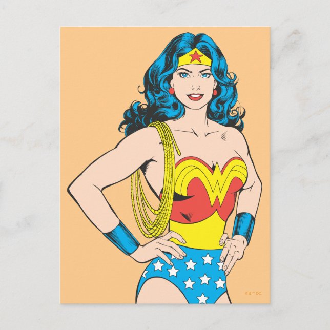 Wonder Woman | Vintage Pose with Lasso Postcard (Front)