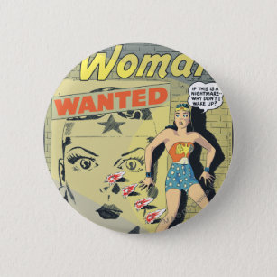 Wonder Woman Wanted 6 Cm Round Badge