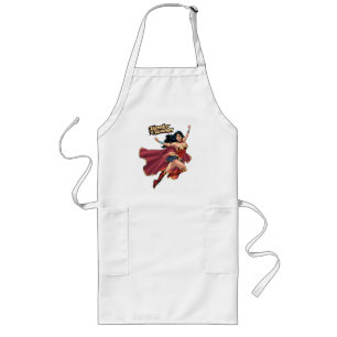 Wonder Woman Wearing Cape Long Apron