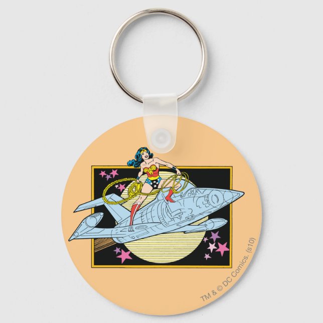 Wonder Woman with Jet Key Ring (Front)