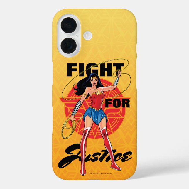 Wonder Woman With Lasso - Fight For Justice Case-Mate iPhone Case (Back)