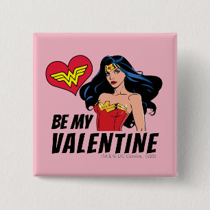 Wonder Woman You're Wonderful Valentine 15 Cm Square Badge