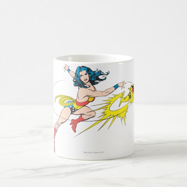 Wonder WomanThrows Crown Coffee Mug (Center)
