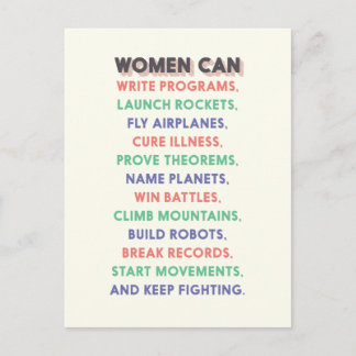 Wonder Women "Women Can…" Litany Postcard