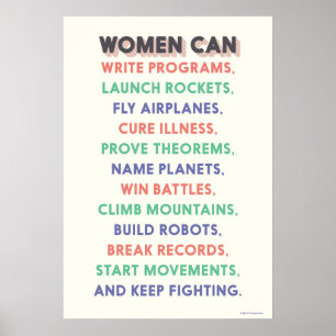 Wonder Women "Women Can…" Litany Poster