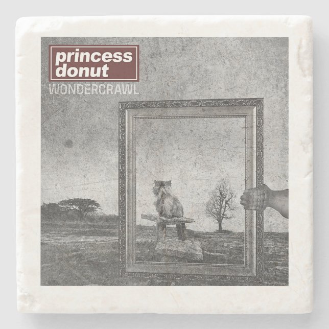 Wondercrawl by Princess Doughnut T-Shirt Stone Coaster (Front)