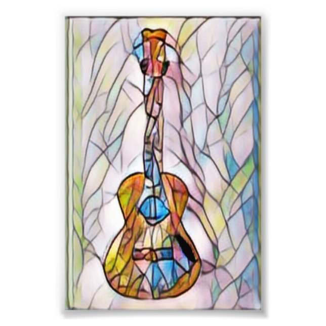 Wonderful Acoustic Guitar Photo Print (Front)