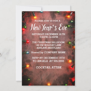 Wonderful, Amazing Bulbs New Year Invitation