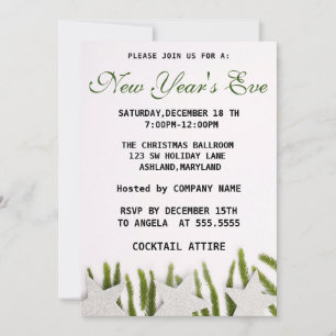 Wonderful, Amazing, Green New Year Invitation
