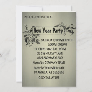 Wonderful, Amazing Grey New Year Invitation