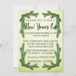 Wonderful, Amazing, NewYear Pine Tree Invitation