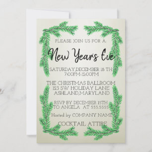 Wonderful, Amazing, NewYear Pine Tree Invitation