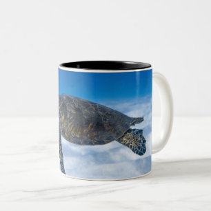 Wonderful Aquatic Turtle Two-Tone Coffee Mug