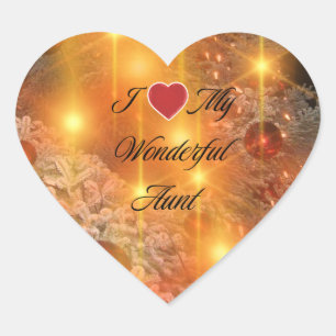 Wonderful Aunt Heart Sticker