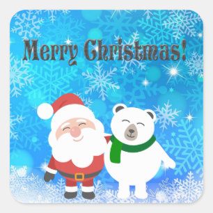 Wonderful, Awesome, Gorgeous Christmas Flakes Square Sticker