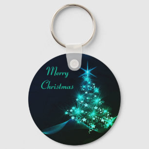 Wonderful, Awesome, Gorgeous Christmas Tree Key Ring