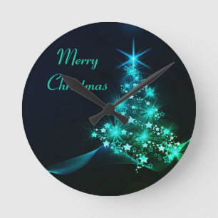 Wonderful, Awesome, Gorgeous Christmas Tree Round Clock