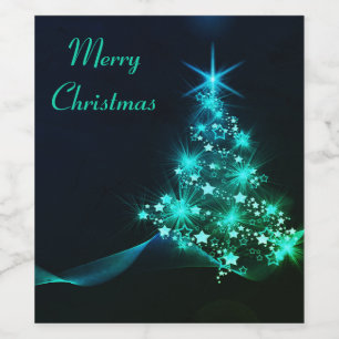 Wonderful, Awesome, Gorgeous Christmas Tree Wine Label