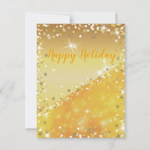 Wonderful, Awesome,Gorgeous Gold Christmas Holiday Card