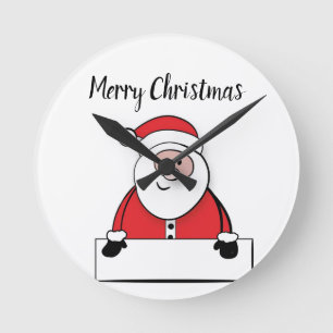 Wonderful, Awesome, Gorgeous Santa Round Clock