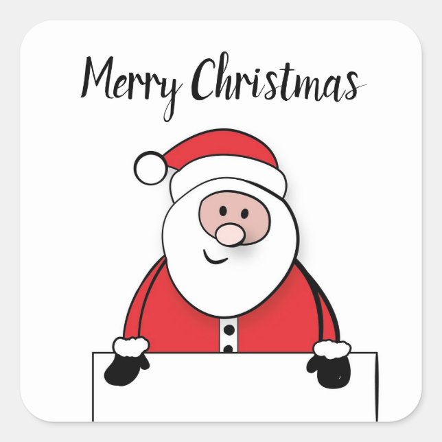 Wonderful, Awesome, Gorgeous Santa  Square Sticker (Front)